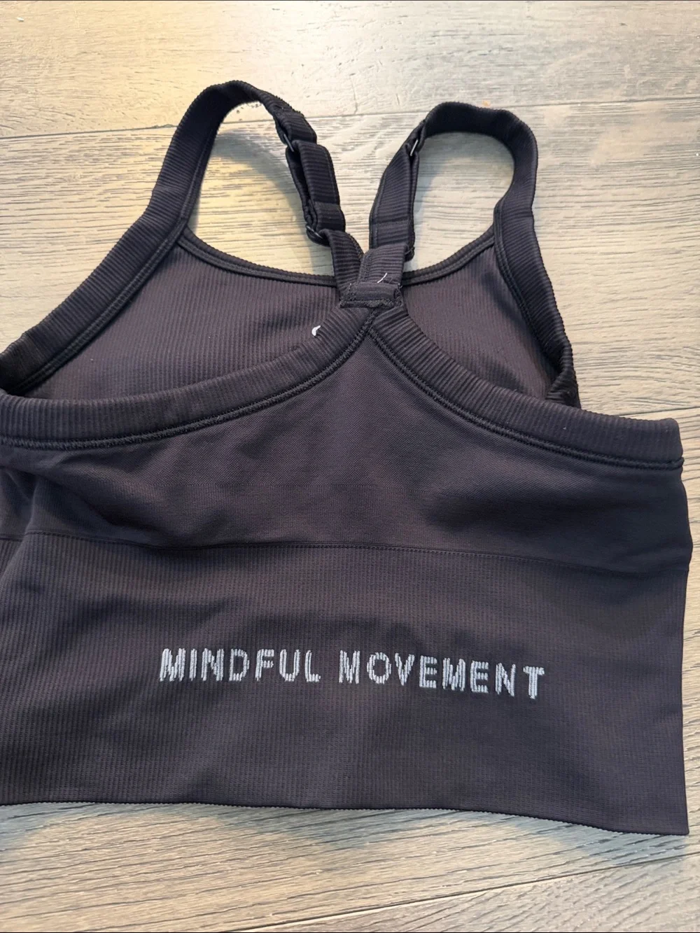 ALO Yoga Black Ribbed Crossback Crop Top XS